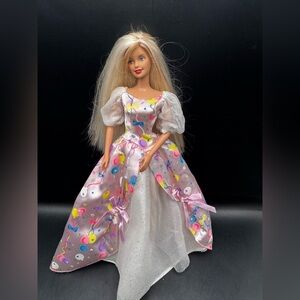 Barbie 1996 Vintage Mattel Birthday Doll Prettiest Present Gown W/ A New Doll